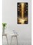 Mdf Dikdörtgen Dekoratif Duvar Saati – Altın Şelale Tasarım (30X60 Cm) – USD019 7