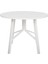 Round Yuvarlak Yemek Masası - Beyaz 110X110X76 cm 3