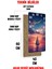 Yelkenli Gün Batımı Manzaralı Mdf Dikdörtgen Duvar Saati – 30X60 cm Uv Baskı– USD057 5