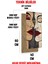 Dekoratif Mdf Dikdörtgen Duvar Saati – Modern Sanat Çizimli Tasarım (30X60 Cm)– USD030 5