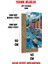 Mdf Dikdörtgen Duvar Saati Uv Baskı – 30X60 cm Renkli Sahil Kasabası Tasarımı – USD003 5