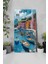 Mdf Dikdörtgen Duvar Saati Uv Baskı – 30X60 cm Renkli Sahil Kasabası Tasarımı – USD003 6