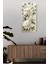 Beyaz Çiçek Desenli Mdf Dikdörtgen Duvar Saati – 30X60 Cm, Uv Baskı – USD047 2