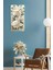 Beyaz Çiçek Desenli Mdf Dikdörtgen Duvar Saati – 30X60 Cm, Uv Baskı – USD047 4