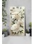 Beyaz Çiçek Desenli Mdf Dikdörtgen Duvar Saati – 30X60 Cm, Uv Baskı – USD047 6