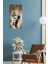 Sevimli Siyah Beyaz Kedi Desenli Mdf Dikdörtgen Duvar Saati – 30X60 cm Uv Baskı – USD058 4