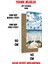 Mdf Dikdörtgen Duvar Saati – 30X60 cm Plaj ve Deniz Manzaralı Uv Baskı – USD012 5