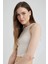 Fitted Halter Yaka Fitilli Kaşkorse Basic Düz Atlet U0357AZ23SM 6