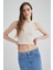 Fitted Halter Yaka Fitilli Kaşkorse Basic Düz Atlet U0357AZ23SM 9
