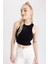Fitted Halter Yaka Fitilli Kaşkorse Basic Düz Atlet U0357AZ23SM 16