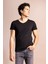 Slim Fit V Yaka Basic Kısa Kollu %100 Pamuk Tişört M4791AZ23SM 9