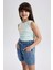 Kız Çocuk Relax Fit Jean Şort 7