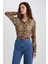 Regular Fit Uzun Kollu Leopar Desenli Gömlek I8266AZ23SP 11