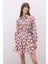 Gömlek Yaka Desenli Uzun Kollu Poplin Mini Elbise Z7469AZ23SP 15