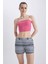 Regular Fit Etnik Desenli Deniz Şortu-Fall in Love T5232AZ23SM 8