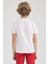Erkek Çocuk Atatürk Baskılı Kısa Kollu Beyaz Tişört Z5403A623SM 13