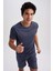 Fit Slim Fit Dar Kesim Yaka Baskılı Sporcu Kısa Kollu Tişört V2887AZ23SP 9