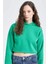 Crop Kapüşonlu Basic Düz Sweatshirt Z9510AZ22AU 6
