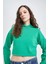 Crop Kapüşonlu Basic Düz Sweatshirt Z9510AZ22AU 9