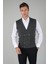 Antrasit Kruvaze Yün Erkek Yelek TRYL24K24202_D58 1