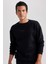Boxy Fit Bisiklet Yaka Baskılı Sweatshirt X8282AZ23AU 7