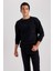 Boxy Fit Bisiklet Yaka Baskılı Sweatshirt X8282AZ23AU 9