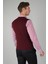 Bordo Düz Triko Yün Erkek Yelek TRYL24K24203_D25 2
