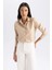 %100 Pamuk Oversize Geniş Kalıp Poplin Uzun Kollu Gömlek T8735AZ23AU 6