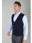 Lacivert Düz Triko Yün Erkek Yelek TRYL24K24203_D39 3