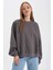 Coool Oversize Geniş Kalıp Bisiklet Yaka Kalın Basic Düz Sweatshirt A4177AX23WN 12
