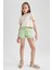 Kız Çocuk Beli Bağcıklı Şort 8