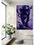 Mor Panter Yağlı Boya Görünümlü Modern Sanat Dekoratif Ahşap Ev/işyeri/ofis Kare Tablo 1