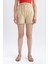 Regular Fit Yüksek Bel Gabardin %100 Pamuk Şort A3527AX23SM 12