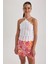 Fitted Halter Yaka Kroşe Beyaz Atlet A9337AX23HS 8