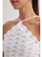 Fitted Halter Yaka Kroşe Beyaz Atlet A9337AX23HS 11