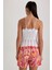 Fitted Halter Yaka Kroşe Beyaz Atlet A9337AX23HS 12