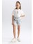 Kız Çocuk Kargo Fit Jean Şort A8727A823HS 11