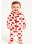 Tuem Baby Kız Bebek Gömlek Yaka Kırmızı Kalp Baskılı Uzun Kollu Pijama Takımı 6-9 Ay/ 9-12 Ay/ 12-18 Ay/ 18-24 Ay 1