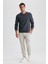 Regular Fit Bisiklet Yaka Kalın Basic Düz Sweatshirt T3777AZ23AU 13