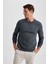 Regular Fit Bisiklet Yaka Kalın Basic Düz Sweatshirt T3777AZ23AU 14