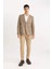 Modern Fit Ceket Yaka Desenli Düğmeli Astarlı Blazer Ceket B0070AX23WN 15