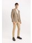 Modern Fit Ceket Yaka Desenli Düğmeli Astarlı Blazer Ceket B0070AX23WN 16