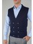 Lacivert Kruvaze Yün Erkek Yelek TRYL24K24202_D39 2