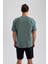 Erkek Yeşil Regular Fit Düz Kesim Bisiklet Yaka %100 Pamuk Kısa Kollu Tişört B0662AXNS 10