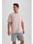 %100 Pamuk Oversize Geniş Kalıp Bisiklet Yaka Basic Düz Kısa Kollu Tişört 11