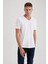 %100 Pamuk Slim Fit Dar Kesim V Yaka Kısa Kollu Tişört B0646AXNS 8