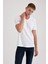 %100 Pamuk Slim Fit Dar Kesim V Yaka Kısa Kollu Tişört B0646AXNS 11