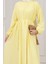Beli Bağcıklı Pera Elbise-Sarı 4