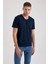 %100 Pamuk Slim Fit Dar Kesim V Yaka Kısa Kollu Tişört B0646AXNS 7