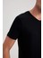 %100 Pamuk Slim Fit Dar Kesim V Yaka Kısa Kollu Tişört B0646AXNS 13